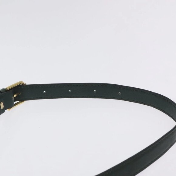 CELINE C Macadam Canvas Shoulder Bag Green Gold Auth - Picture 7 of 16